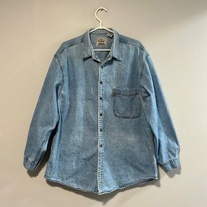 Levi's Blue Denim Casual Button Down Shirt